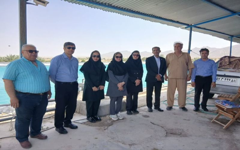 بازدید کارشناسان اداره کل شیلات خوزستان از پتانسیل های آبزی پروری شهرستان دشتستان