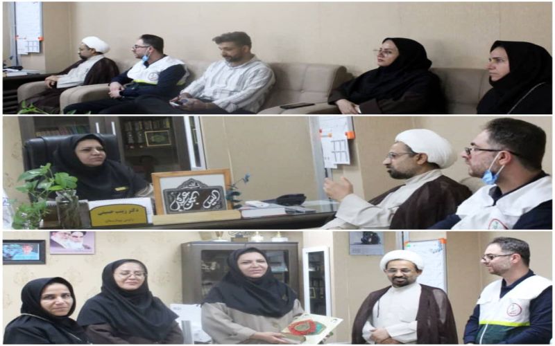 دیدار رئیس اداره تبلیغات اسلامی تنگستان با رئیس و کادر درمان بیمارستان امام حسین(ع) اهرم به مناسبت روز پزشک