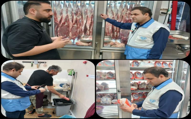 بازدید سرپرست اداره نظارت بر بهداشت عمومی و مواد غذایی اداره کل دامپزشکی استان بوشهر از اماکن عرضه فرآورده های خام دامی شهر بوشهر